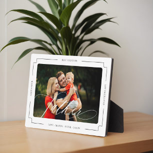 Elegantes Script Bester Vater je Foto Keepake Fotoplatte