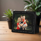 Elegantes Script Bester Vater je Foto Keepake Fotoplatte