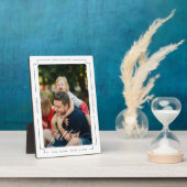 Elegantes Script Bester Vater je Foto Keepake Fotoplatte (Seite)