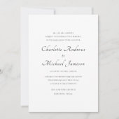 Elegantes Script Bible Verse Foto Hochzeit Einladung (Vorderseite)