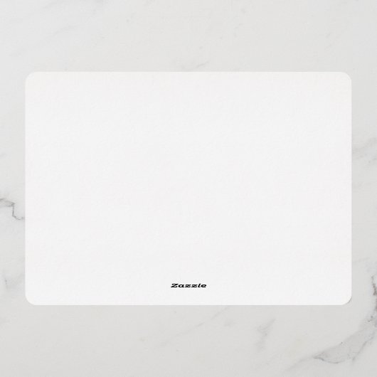 Elegantes Script Black Formal Probe Dinner Gold Folieneinladung (Rückseite)