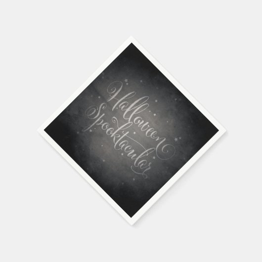 Elegantes Script Black Gothic Halloween Serviette (Ecke)