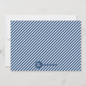 Elegantes Script Blue Baby Shower Einladung (Rückseite)