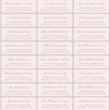 Elegantes Script Blush Gold Wedding Guest Address