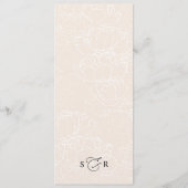 Elegantes Script Blush Simple Wedding Dinner Menu Menükarte (Rückseite)