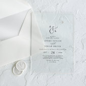 Elegantes Script Boho Simple Monogram Modern Weddi Acryleinladungen