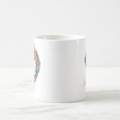 Elegantes Script Boho Wild Blume Peace Kaffeetasse (Mittel)