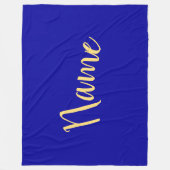 Elegantes Script Bold Rich Royal Blue Background Fleecedecke (Vorderseite)