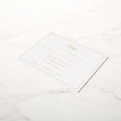 Elegantes Script Border Party RSVP Karte Luxury Fo (Gedreht)