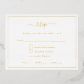 Elegantes Script Border Party RSVP Karte Luxury Fo (Vorderseite)