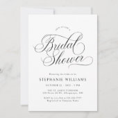 Elegantes Script-Brautparty Einladung (Vorderseite)