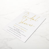 Elegantes Script-Brautparty Klasse Real Folieneinladung (Gedreht)