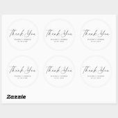 Elegantes Script-Brautparty-Sticker Runder Aufkleber (Blatt)