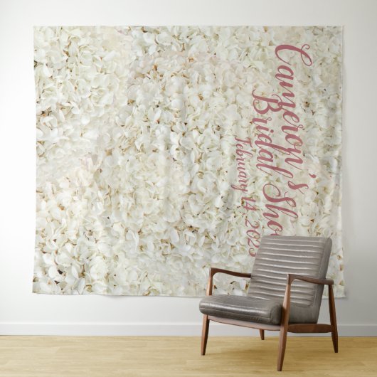 Elegantes Script-Brautparty Wandteppich (Beispiel (Horizontal))