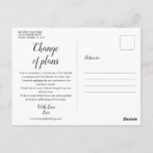 Elegantes Script-Brautparty Zurückgezogene Zitrone Postkarte (Rückseite)