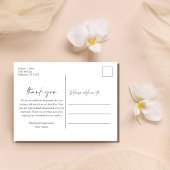 Elegantes Script Budget Foto Hochzeit Vielen Dank Postkarte