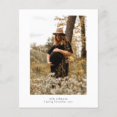 Elegantes Script Budget Foto Kinderdusche Einladun (Rückseite)