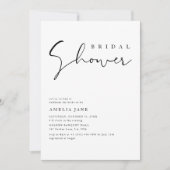 Elegantes Script Budget Hochzeitsstift Brautparty Einladung (Vorderseite)