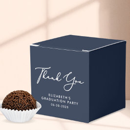 Elegantes Script BueGraduation Party Vielen Dank Geschenkschachtel