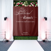 Elegantes Script Burgundy Probe Dinner Hintergrund Wandteppich