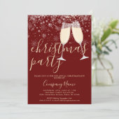 Elegantes Script Business Corporate Weihnachtsfest Einladung (Stehend Vorderseite)