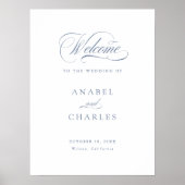 Elegantes Script Calligrafy Minimal Willkommenszei Poster (Vorne)