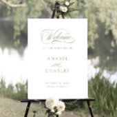 Elegantes Script Calligrafy Minimal Willkommenszei Poster