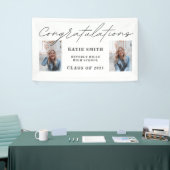 Elegantes Script Calligraphy Abschluss 2 Foto Banner (Messeveranstaltung)