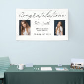 Elegantes Script Calligraphy Abschluss 2 Foto Banner (Messeveranstaltung)