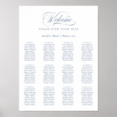 Elegantes Script Calligraphy Minimal Seating Chart Poster (Vorne)