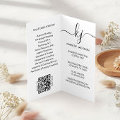 Elegantes Script Calligraphy Monogram Logo & Foto Visitenkarten