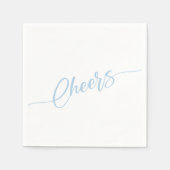 Elegantes Script Cheers Party Serviette (Vorderseite)