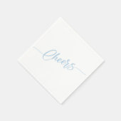 Elegantes Script Cheers Party Serviette (Ecke)