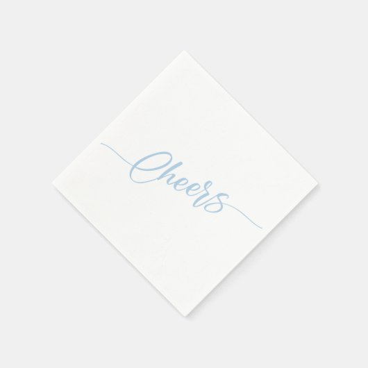 Elegantes Script Cheers Party Serviette (Ecke)