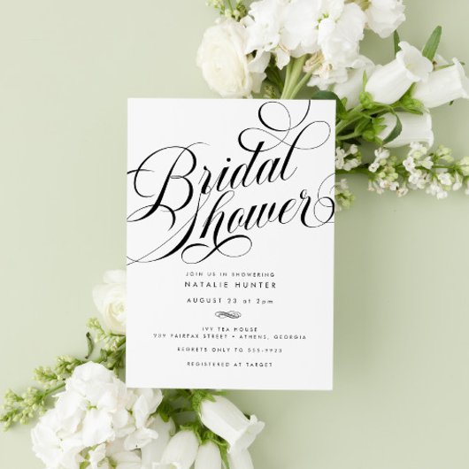 Elegantes Script Chic Modernes Brautparty Einladung