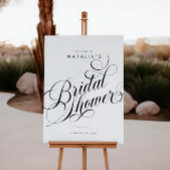 Elegantes Script Chic Modernes Brautparty-Zeichen Poster