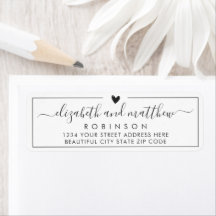 Elegantes Script Chic-Rücksendeadresse-Label