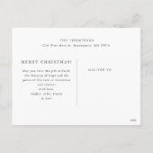 Elegantes Script Chic Weihnachten 4 Foto Collage (Rückseite)