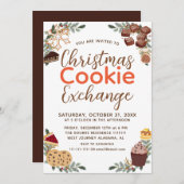 Elegantes Script Christmas Cookie Exchange-Party Einladung (Vorne/Hinten)