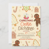 Elegantes Script Christmas Cookie Exchange-Party Einladung (Vorderseite)