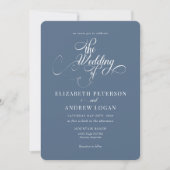 Elegantes Script Classic Wedding Einladungen (Vorderseite)