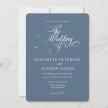 Elegantes Script Classic Wedding Einladungen