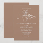 Elegantes Script Classic Wedding Einladungen (Vorne/Hinten)