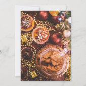 Elegantes Script Cookie Exchange Weihnachtsgeschen Einladung (Rückseite)