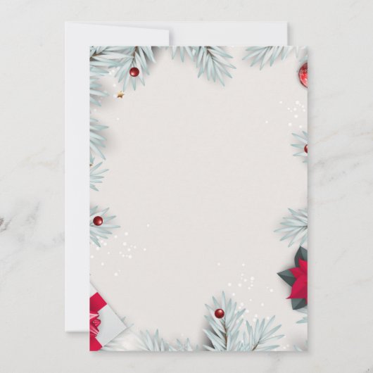 Elegantes Script Cookie Exchange Weihnachtsgeschen Einladung (Rückseite)