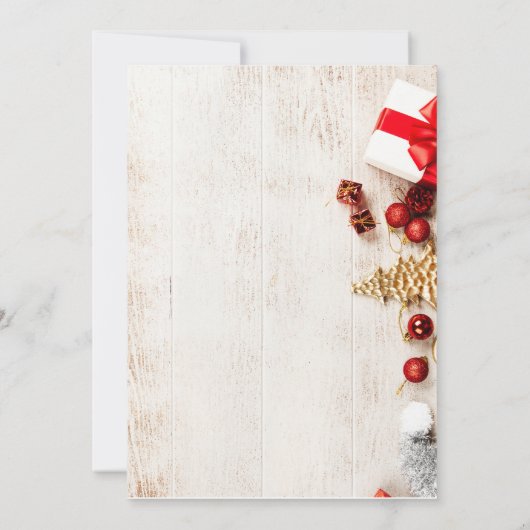 Elegantes Script Cookie Exchange Weihnachtsgeschen Einladung (Rückseite)