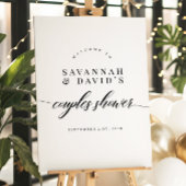 Elegantes Script Couples Brautparty Begrüßungszeic Poster