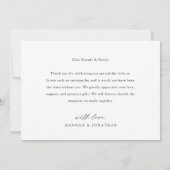 Elegantes Script Custom Foto Hochzeit Dankeskarte (Rückseite)