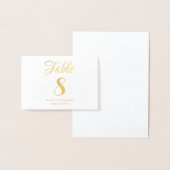 Elegantes Script Custom Wedding Foil Tischnummer (Anzeige)