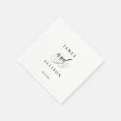 Elegantes Script Custom Wedding Monogram Napkins Serviette (Ecke)